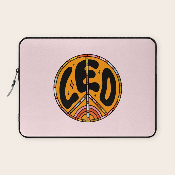 Leo Peace Sign Laptop Sleeve Gallery Image 1