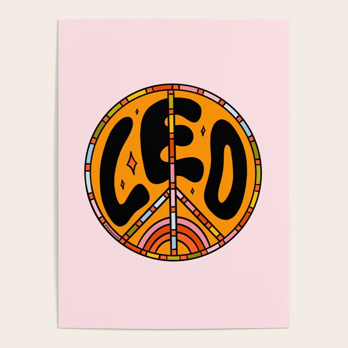 Leo Peace Sign Poster Gallery Image 4