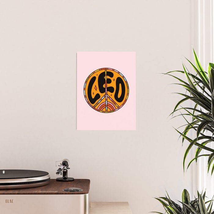 Leo Peace Sign Poster Gallery Image 2