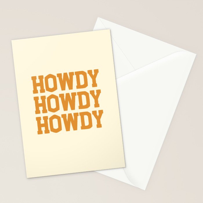 Howdy Howdy Howdy | Cowboy Stationery Card Gallery Image 2