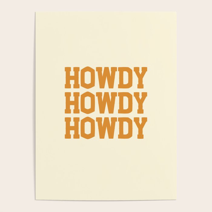 Howdy Howdy Howdy | Cowboy Poster Gallery Image 4