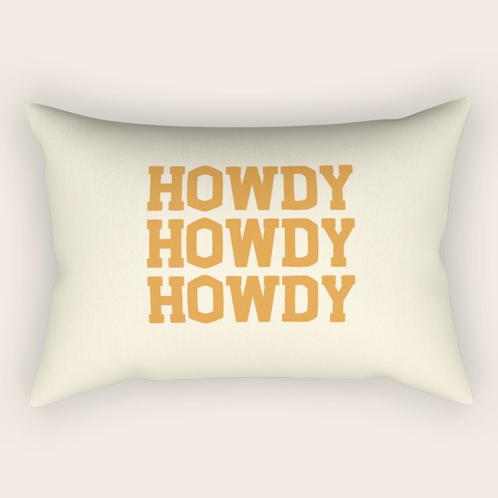 Howdy Howdy Howdy | Cowboy Rectangular Pillow Gallery Image 1