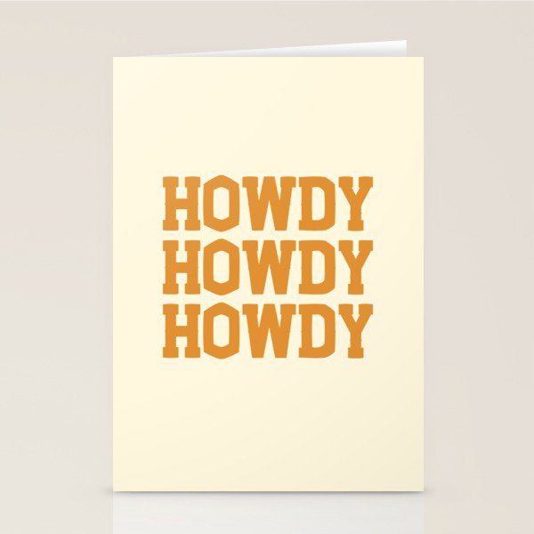 Howdy Howdy Howdy | Cowboy Stationery Card Gallery Image 1