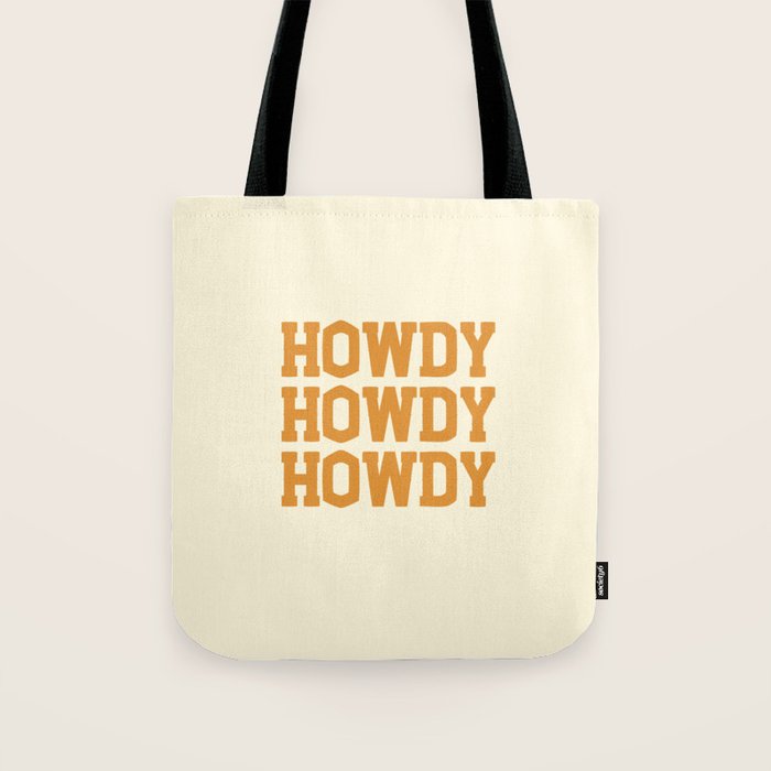 Howdy Howdy Howdy | Cowboy Tote Bag Gallery Image 1