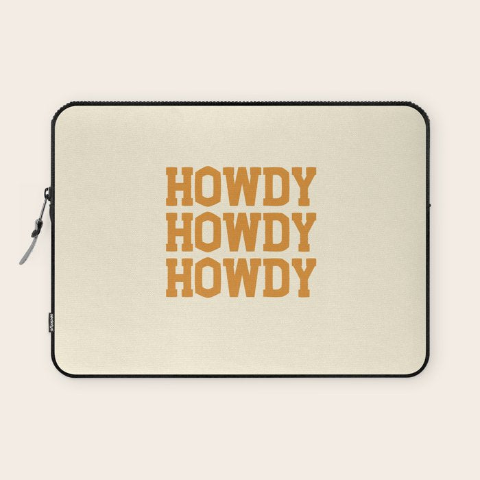 Howdy Howdy Howdy | Cowboy Laptop Sleeve Gallery Image 1