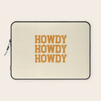 Howdy Howdy Howdy | Cowboy Laptop Sleeve Gallery Image 1