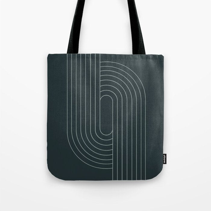 Oval Lines Abstract XXXIX Tote Bag Gallery Image 1