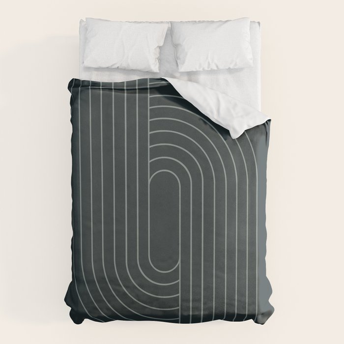 Oval Lines Abstract XXXIX Duvet Cover Gallery Image 6