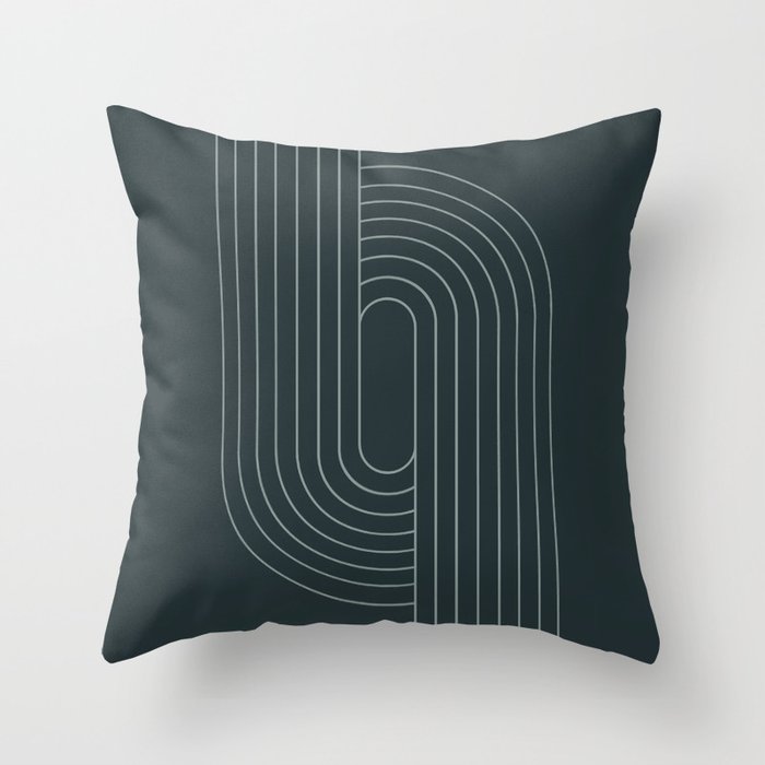 Oval Lines Abstract XXXIX Throw Pillow Gallery Image 1