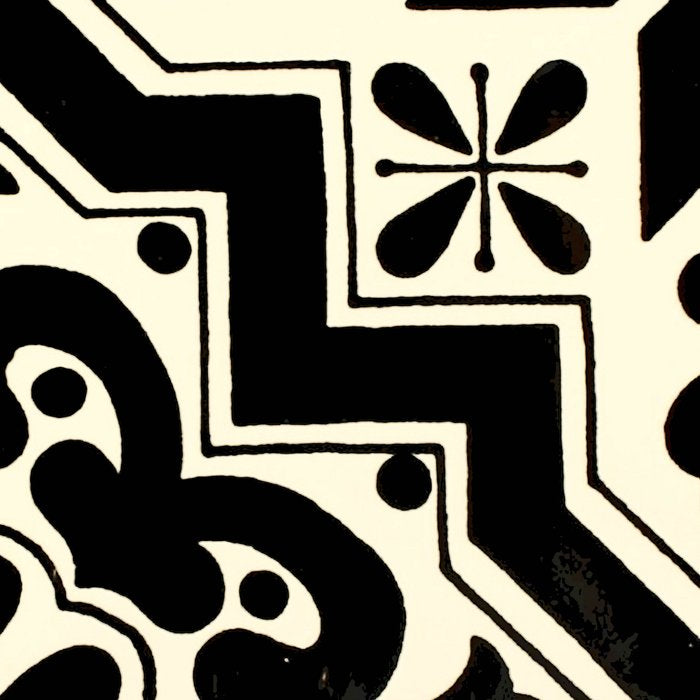 talavera mexican tile in black and white Coffee Mug Gallery Image 2