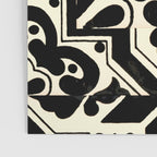 talavera mexican tile in black and white Poster Gallery Image 3