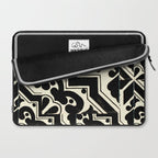 talavera mexican tile in black and white Laptop Sleeve Gallery Image 2