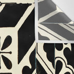 talavera mexican tile in black and white Wall Tapestry Gallery Image 3