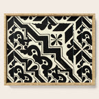 talavera mexican tile in black and white Serving Tray Gallery Image 1