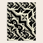 talavera mexican tile in black and white Poster Gallery Image 4