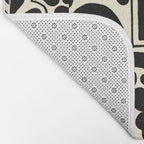 talavera mexican tile in black and white Bath Mat Gallery Image 2