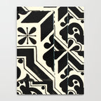talavera mexican tile in black and white Notebook Gallery Image 4