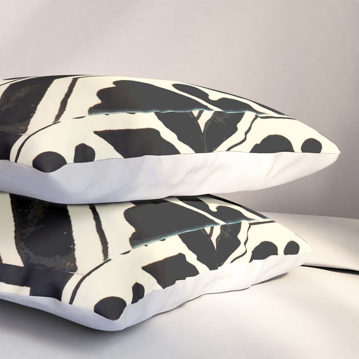 talavera mexican tile in black and white Pillow Sham Gallery Image 3