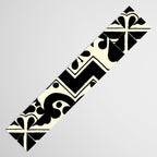 talavera mexican tile in black and white Table Runner Gallery Image 3