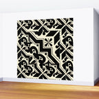 talavera mexican tile in black and white Wall Mural Gallery Image 2