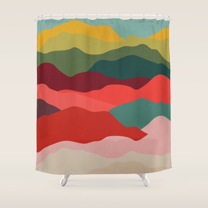 Art Clouds: Mid Century Edition Shower Curtain Gallery Image 1