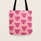 Cheetah -Animal Print Pink Tote Bag Gallery Image 1