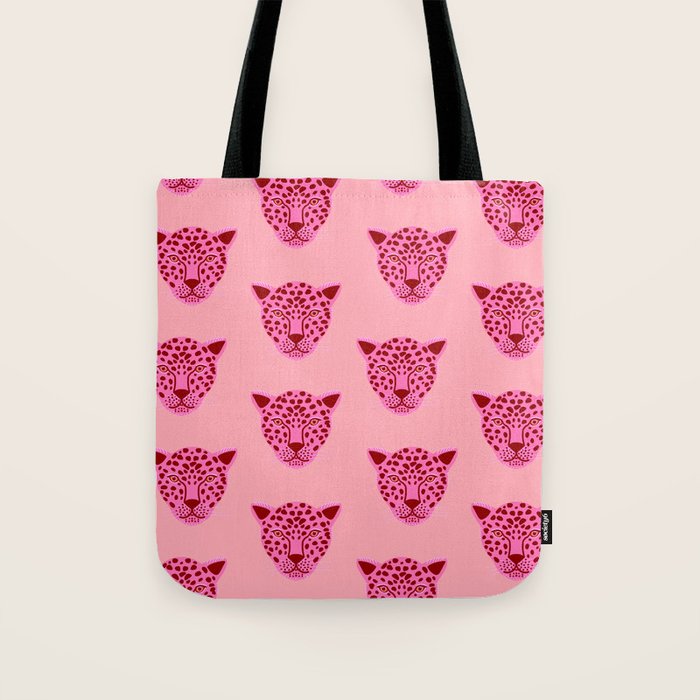 Cheetah -Animal Print Pink Tote Bag Gallery Image 1