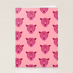 Cheetah -Animal Print Pink Stationery Card Gallery Image 2