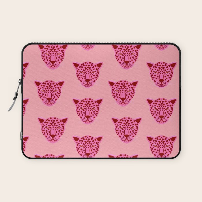 Cheetah -Animal Print Pink Laptop Sleeve Gallery Image 1