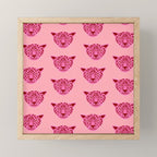 Cheetah -Animal Print Pink Mini Art Print Gallery Image 1