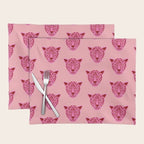 Cheetah -Animal Print Pink Placemat Gallery Image 1