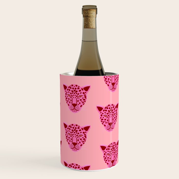 Cheetah -Animal Print Pink Wine Chiller Gallery Image 1