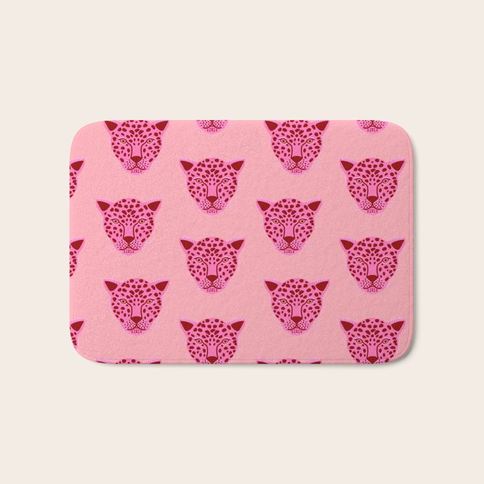 Cheetah -Animal Print Pink Bath Mat Gallery Image 1