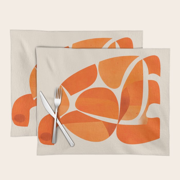 Abstract Turtle in Orange Placemat Gallery Image 1