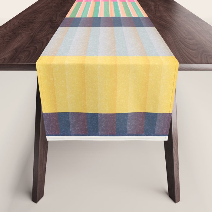 Colorful Geometric Abstract Art 22 Table Runner Gallery Image 1