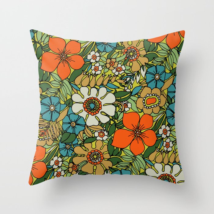 70s Plate Throw Pillow Gallery Image 6
