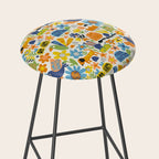 Playful Meadow Cute Animals with Motivational Affirmations - Great Outdoors Stool Gallery Image 2
