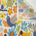 Playful Meadow Cute Animals with Motivational Affirmations - Great Outdoors Wall Tapestry Gallery Image 3