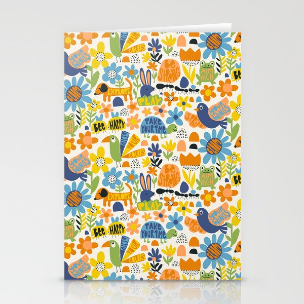 Playful Meadow Cute Animals with Motivational Affirmations - Great Outdoors Stationery Card Gallery Image 2