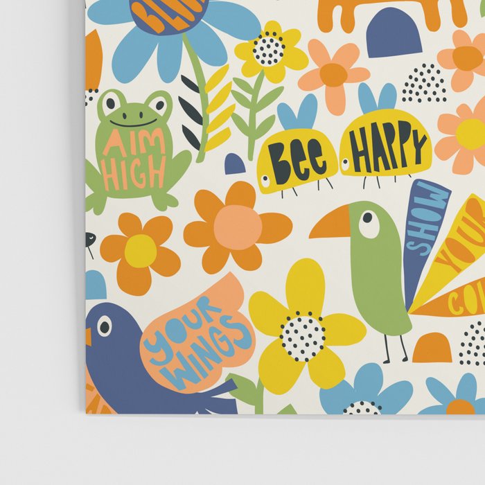 Playful Meadow Cute Animals with Motivational Affirmations - Great Outdoors Poster Gallery Image 3