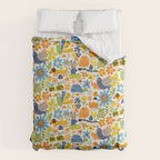 Playful Meadow Cute Animals with Motivational Affirmations - Great Outdoors Comforter Gallery Image 6