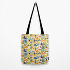 Playful Meadow Cute Animals with Motivational Affirmations - Great Outdoors Tote Bag Gallery Image 2