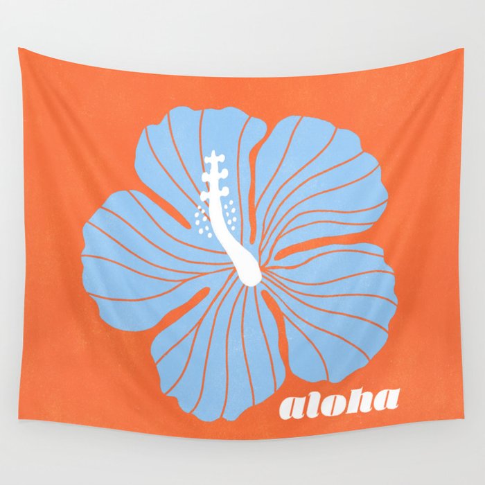 hibiscus aloha Wall Tapestry Gallery Image 4