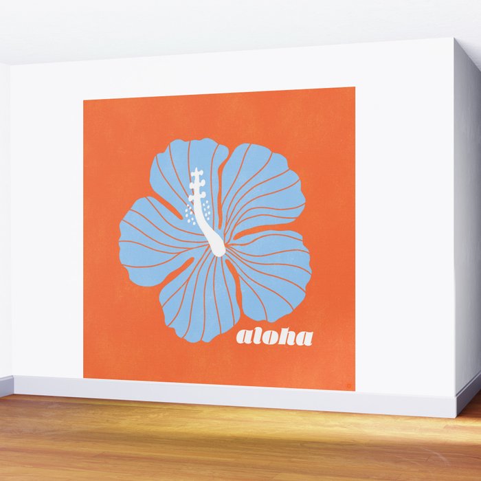 hibiscus aloha Wall Mural Gallery Image 2