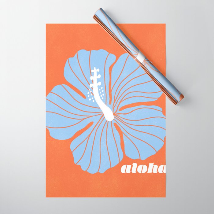 hibiscus aloha Wrapping Paper Gallery Image 1