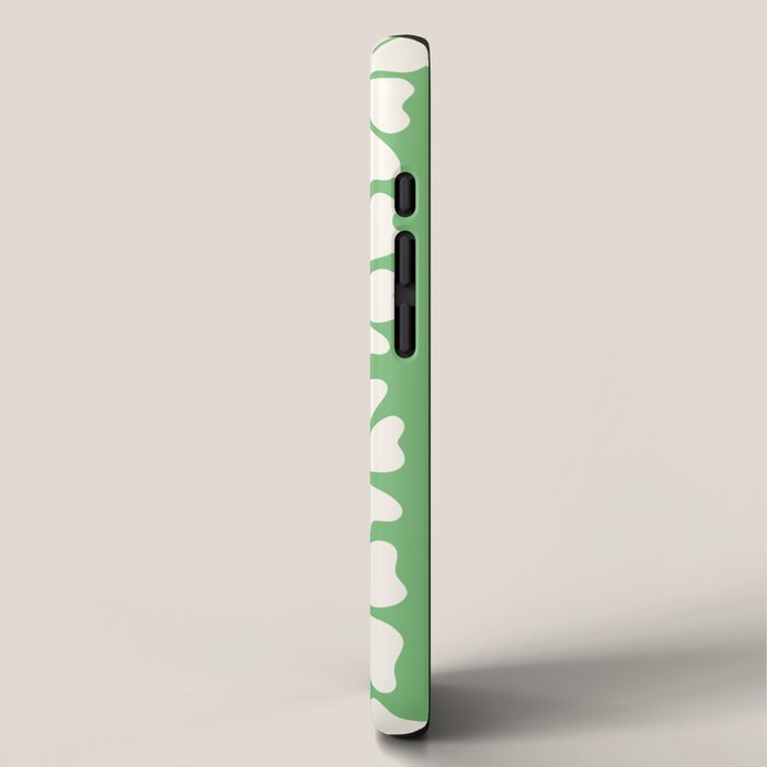 Mid-Century Flowers in Green & White iPhone Case Gallery Image 2