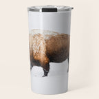 Buffalo In The Snow Travel Mug Gallery Image 1