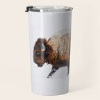 Buffalo In The Snow Travel Mug Gallery Image 3