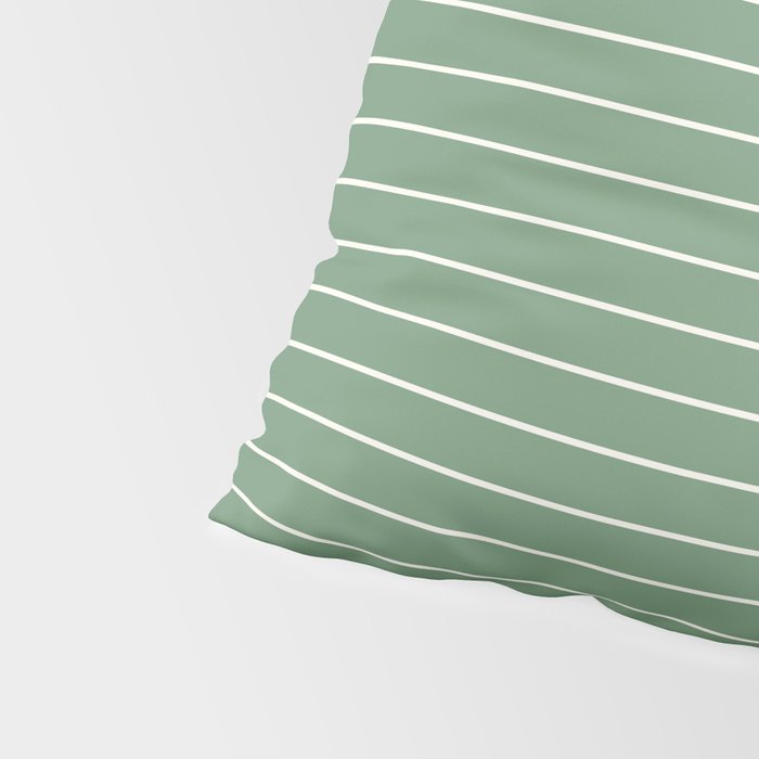 Minimal Arch XXXVIII Fresh Green Modern Geometric Lines Pillow Sham Gallery Image 4