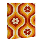 70s Groovy Daisy Ovals Pattern Canvas Print Gallery Image 8